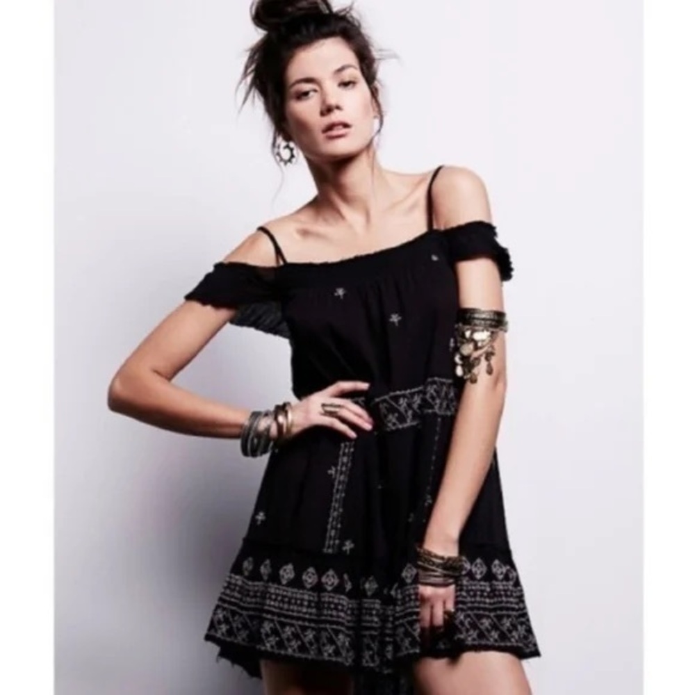 free people // intimately | embroidered flounce slip dress | small
